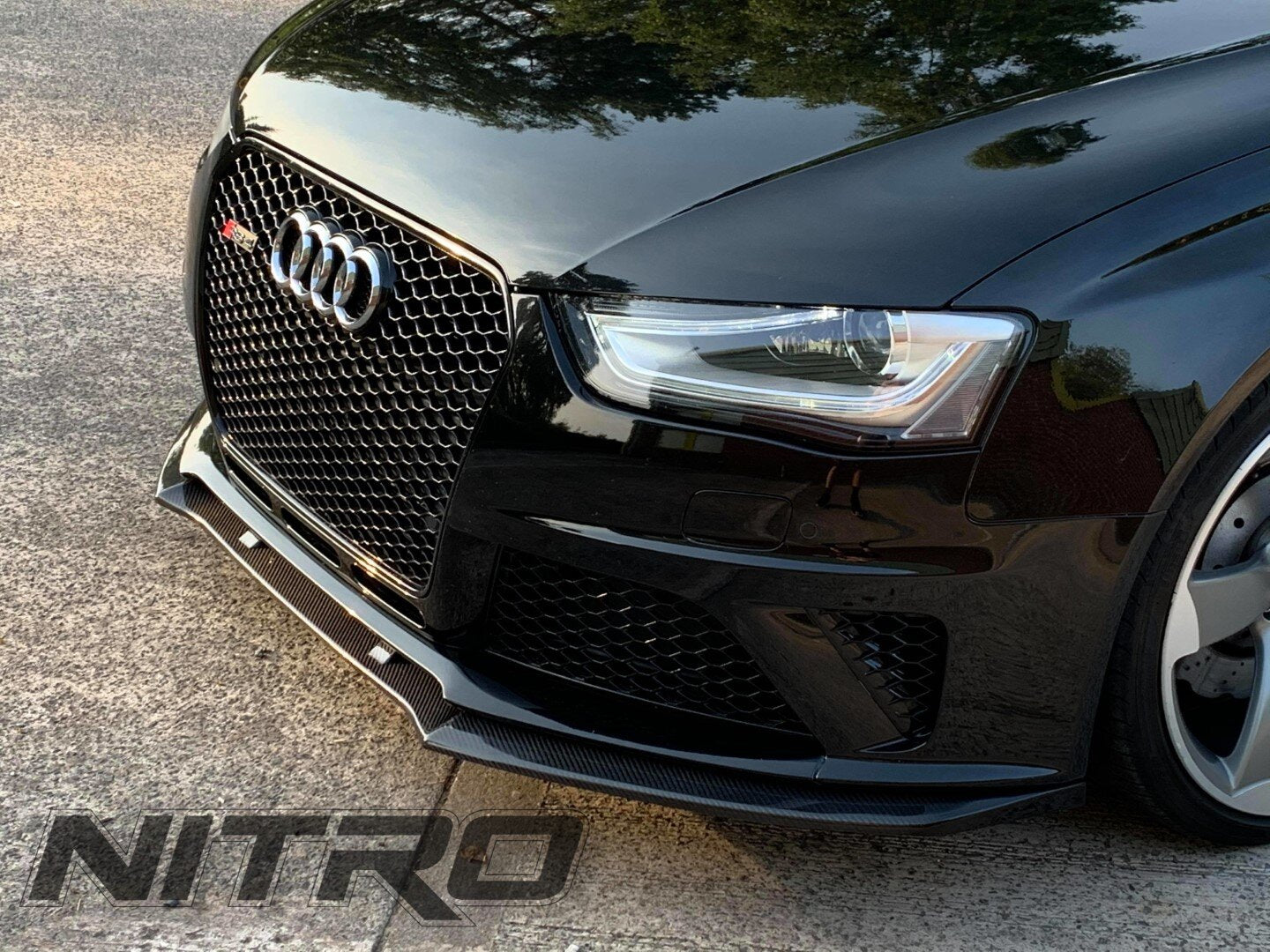AUDI RS4 (2012-2015) B8/B8.5 Carbon Fibre Front Splitter Spoiler Lip