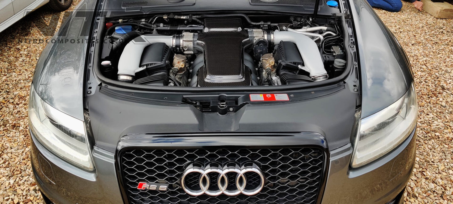 AUDI RS6 C6 (2008-2010) Carbon Fibre Engine Cover for 5.0L V10 TFSI