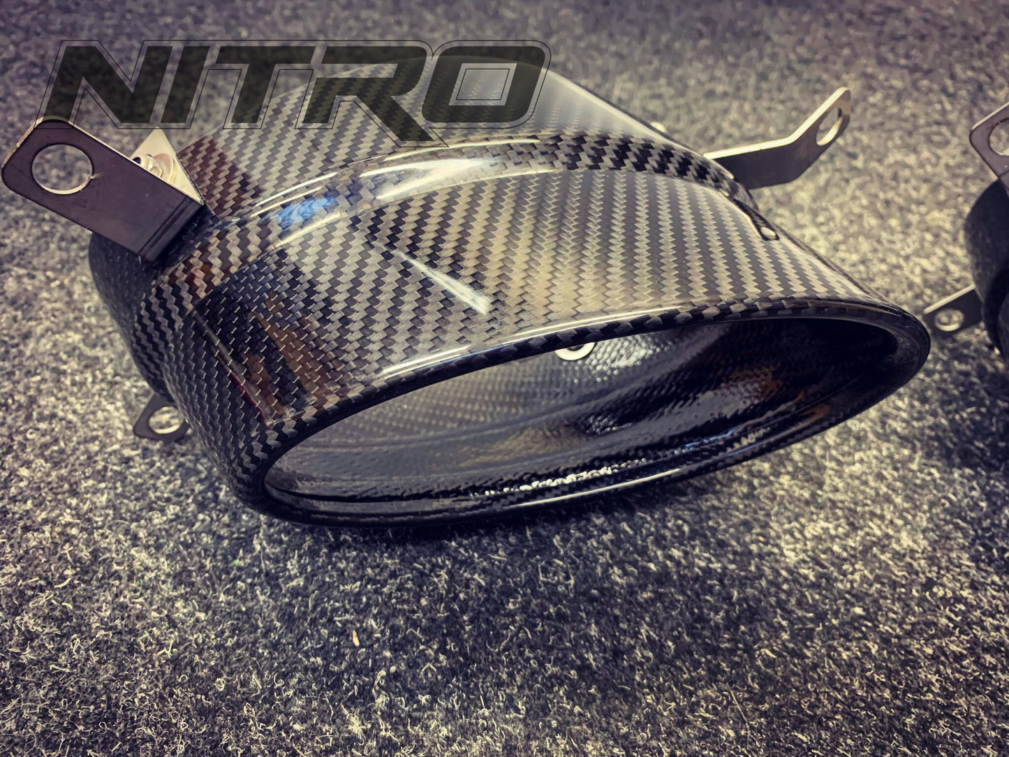 AUDI RS4 (2012-2015) B8 B8.5 Adjustable Fit Carbon Fibre Exhaust Tip Tail Pipe for 4.2L V8 FSI