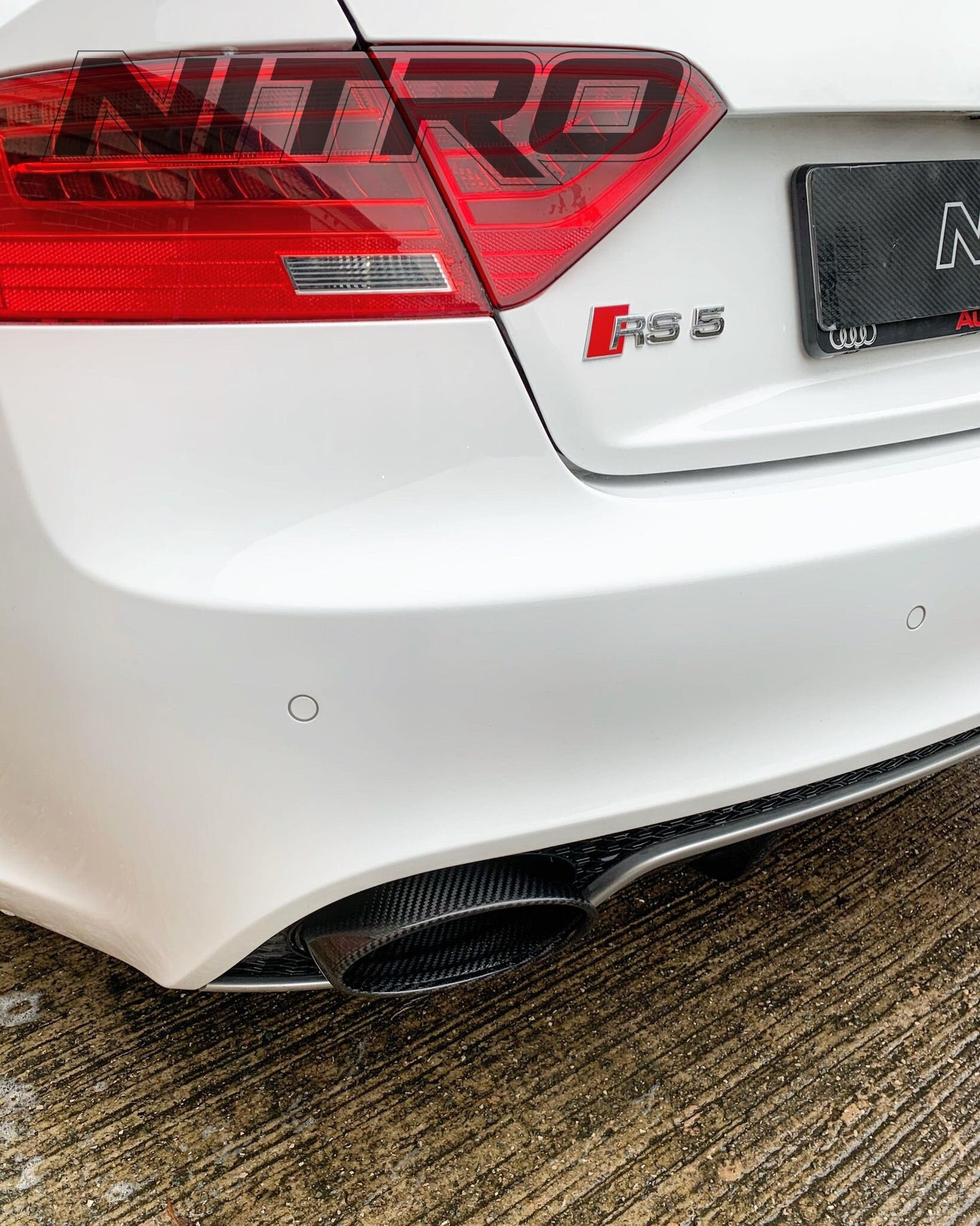 AUDI RS5 (2010-2015) B8/B8.5 Full Carbon Fibre Exhaust Tip Tail Pipe for 4.2L V8 FSI