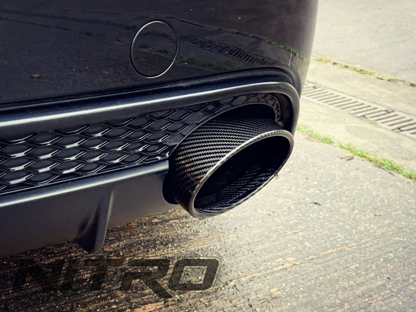 AUDI RS4 (2012-2015) B8 B8.5 Adjustable Fit Carbon Fibre Exhaust Tip Tail Pipe for 4.2L V8 FSI