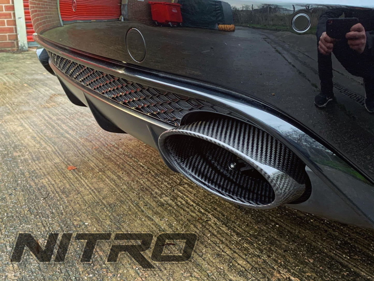 AUDI RS4 (2012-2015) B8 B8.5 Adjustable Fit Carbon Fibre Exhaust Tip Tail Pipe for 4.2L V8 FSI