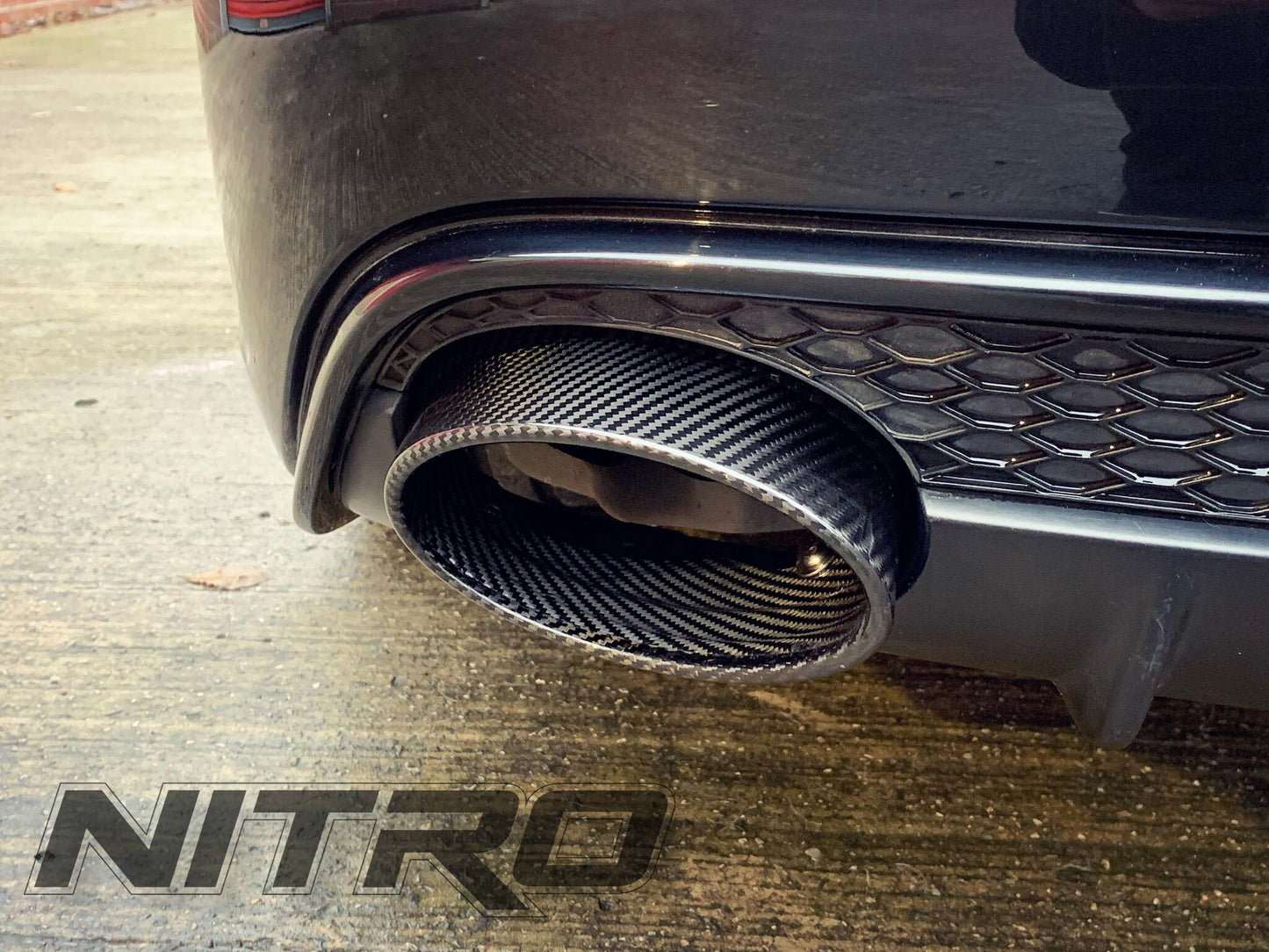 AUDI RS4 (2012-2015) B8 B8.5 Adjustable Fit Carbon Fibre Exhaust Tip Tail Pipe for 4.2L V8 FSI