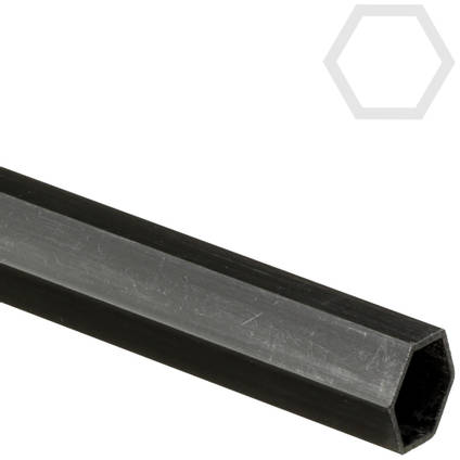 16mm (14mm) Pultruded Carbon Fibre Hexagon Tube