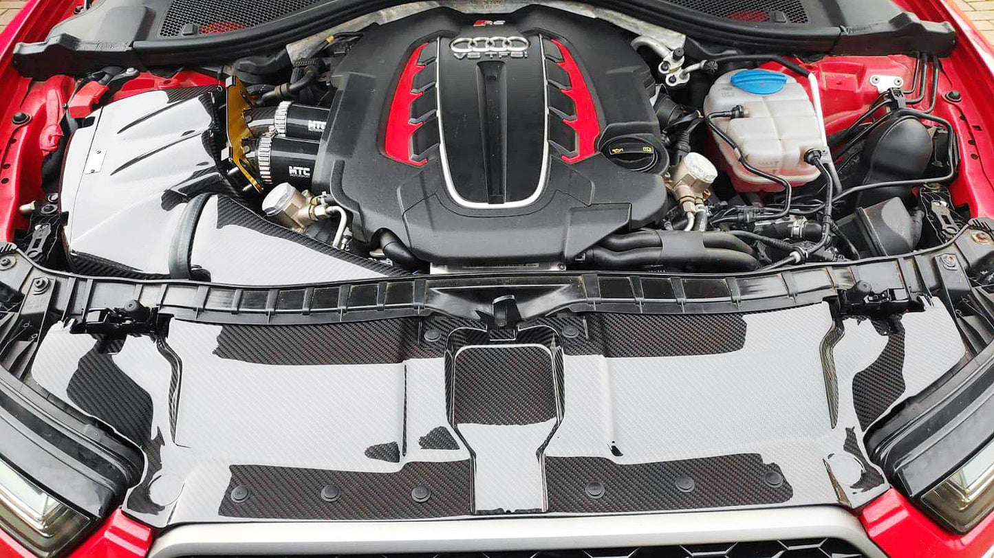 AUDI RS6 (2013-2018) C7 Full Carbon Fibre Radiator Cover (Slam Panel) for 4.0L TFSI