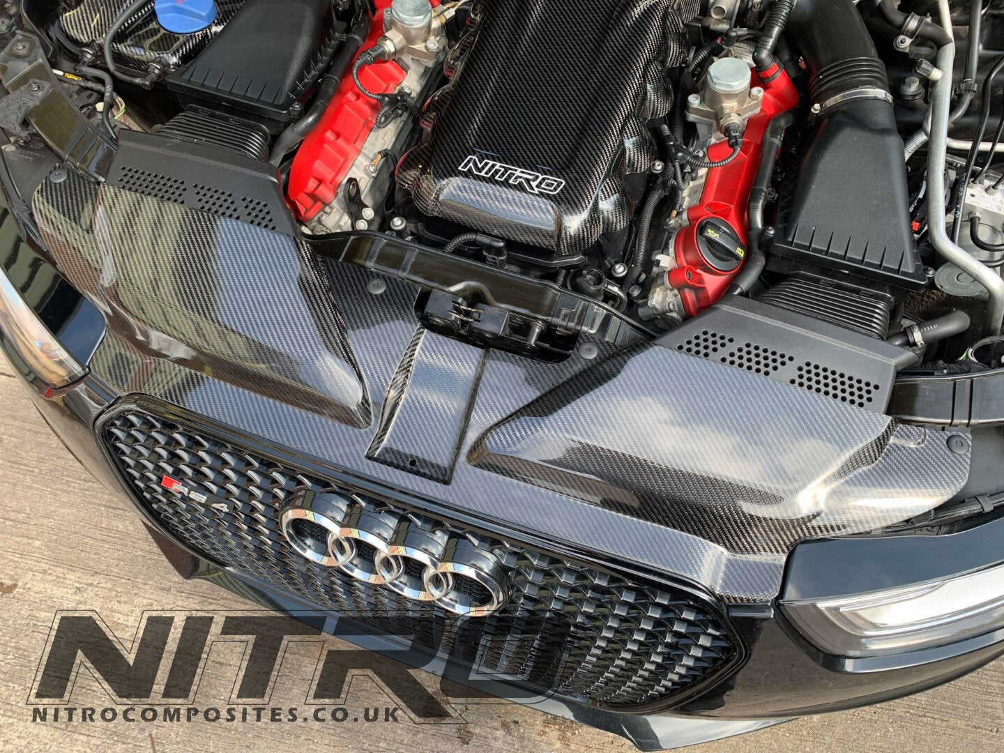 AUDI RS4 (2012-2015) B8 Full Carbon Fibre Radiator Cover (Slam Panel) for 4.2L V8 FSI