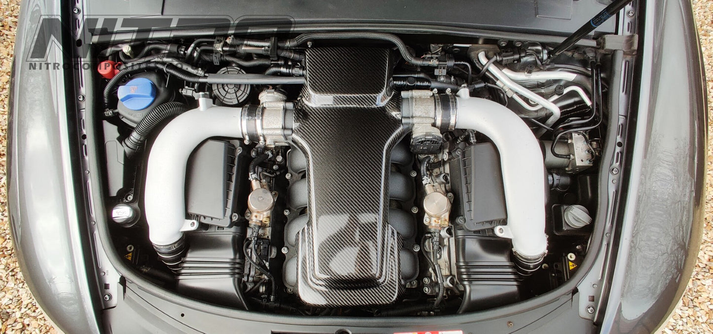 AUDI RS6 C6 (2008-2010) Carbon Fibre Engine Cover for 5.0L V10 TFSI