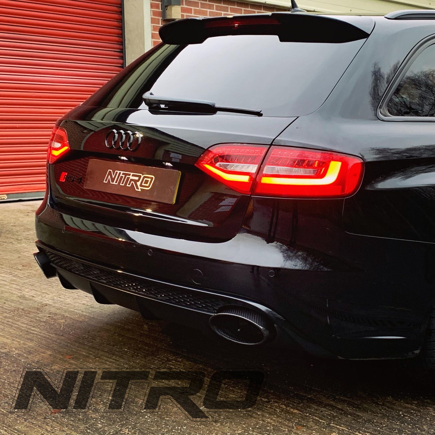 AUDI RS4 (2012-2015) B8 B8.5 Adjustable Fit Carbon Fibre Exhaust Tip Tail Pipe for 4.2L V8 FSI