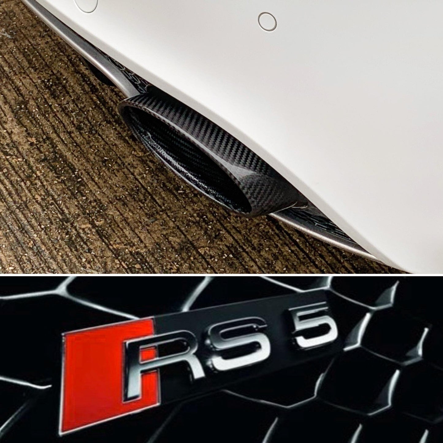 AUDI RS5 (2010-2015) B8/B8.5 Full Carbon Fibre Exhaust Tip Tail Pipe for 4.2L V8 FSI