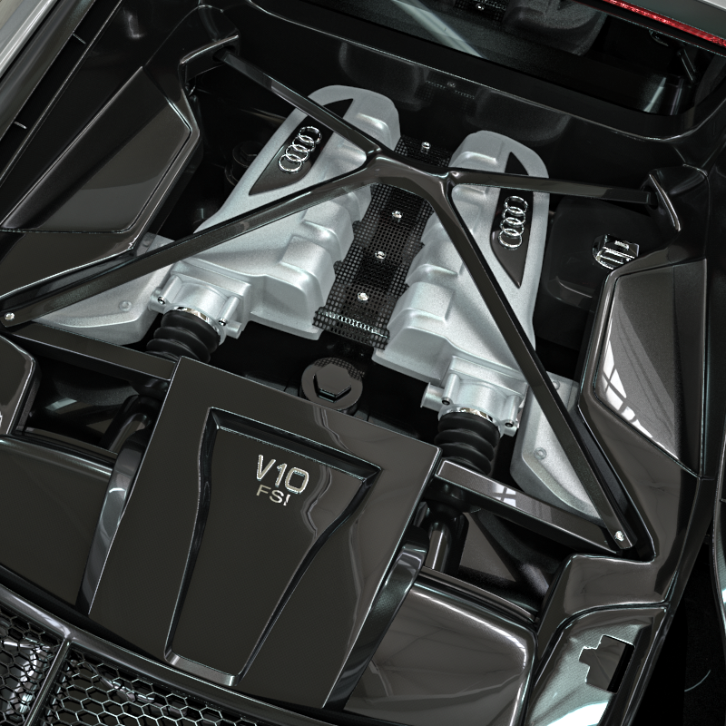 AUDI R8 (4S Gen 2) Engine Bay Carbon Fibre Set